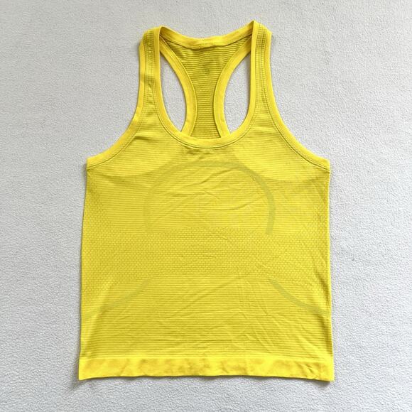Lululemon Women Sonic Yellow Swiftly Tech Racerback Tank Top 2.0 Race Length 4 - Picture 1 of 6